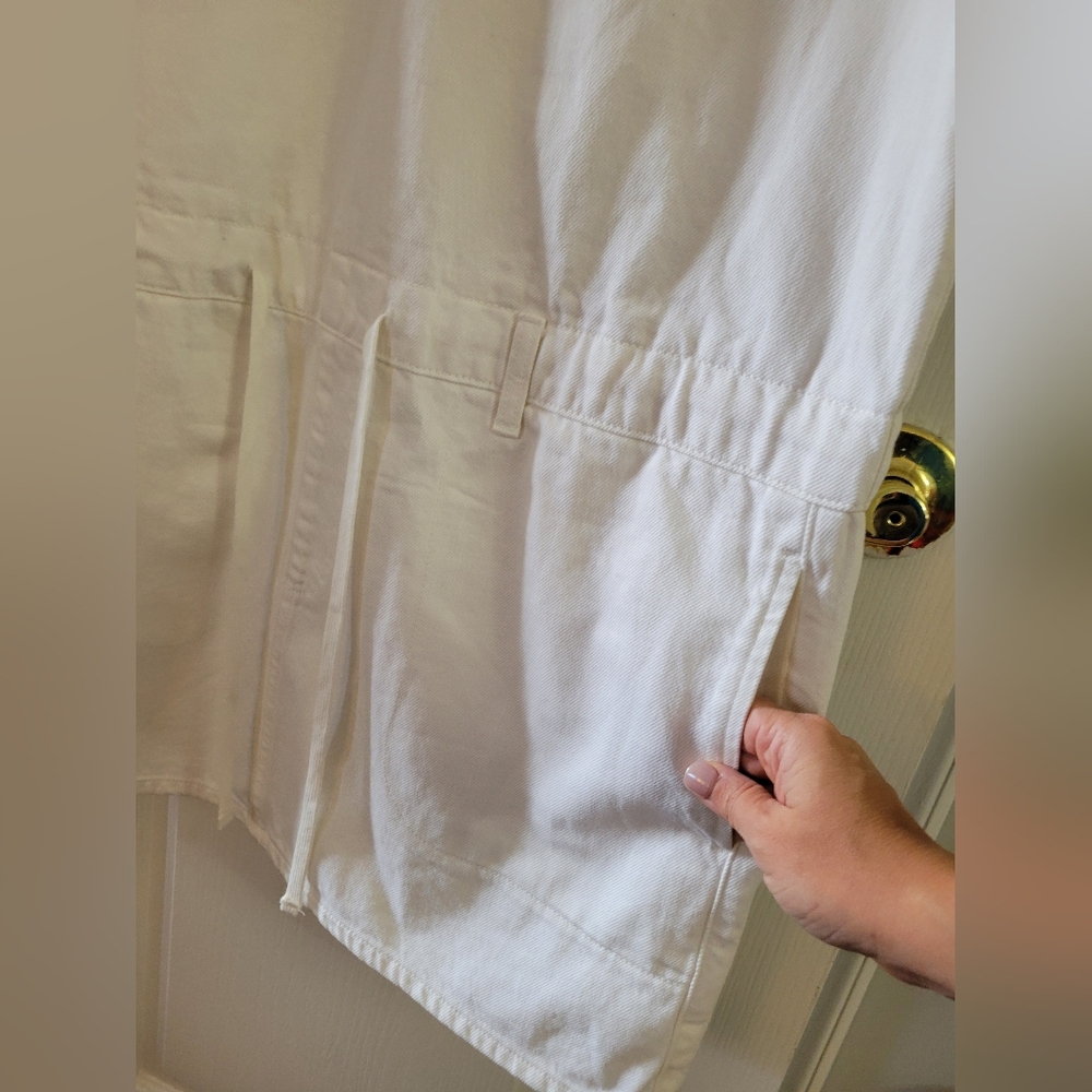 NWT Universal Thread White Denim Short Sleeve Drop Waist Mini Dress Size XL - Picture 10 of 16